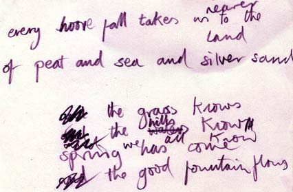 scan of lyrics