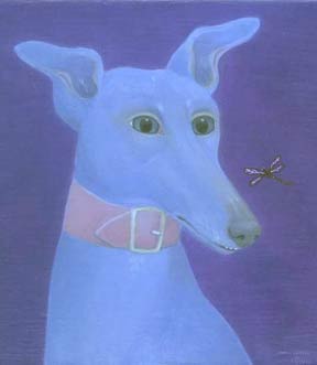 Painting by Whyn Lewis 1999 iDog Lily